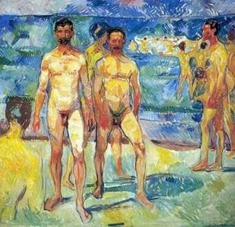 Описание картины Мужчины на пляже   Эдвард Мунк