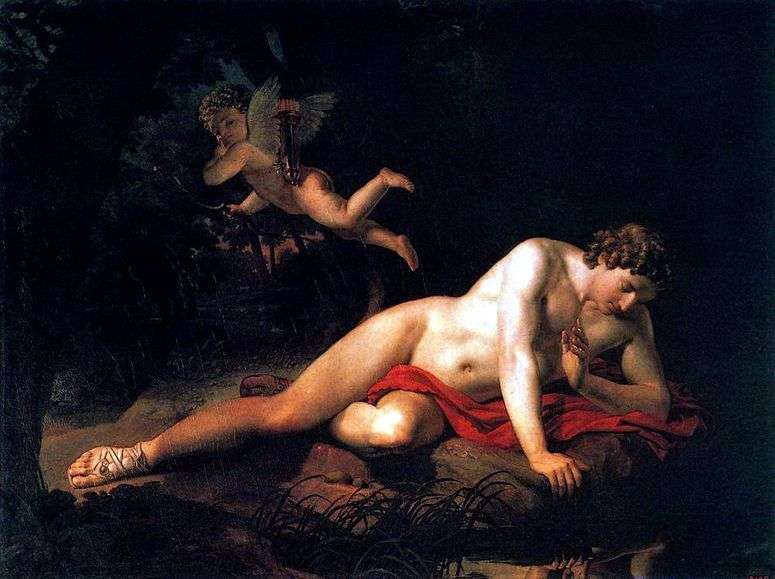 Описание картины Нарцисс, смотрящий в воду   Карл Брюллов
