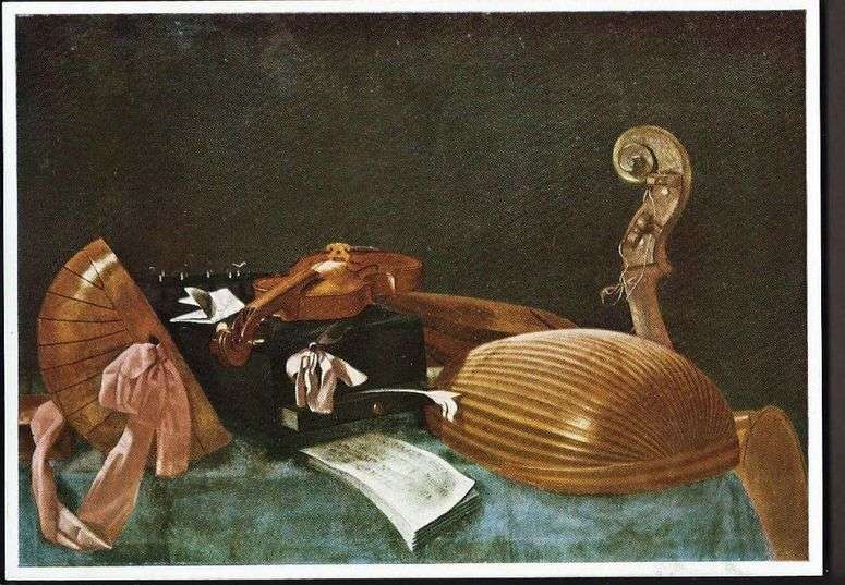 Описание картины Натюрморт с музыкальными инструментами   Эваристо Баскенис
