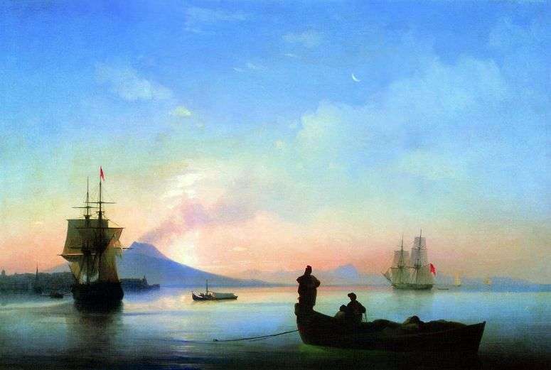 Описание картины Неаполитанский залив утром   Иван Айвазовский