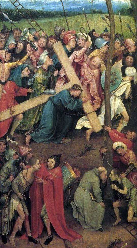 Описание картины Несение креста на Голгофу   Иероним Босх