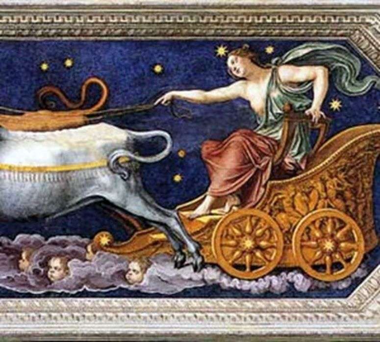 Описание картины Нимфа Каллисто на колеснице Юпитера   Бальдассаре Перуцци