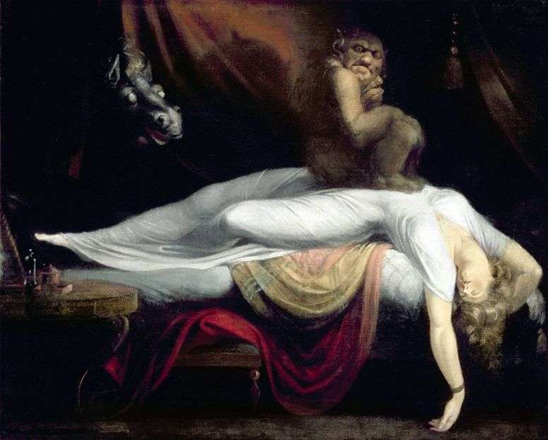 Описание картины Ночной кошмар   Иоганн Генрих Фюссли