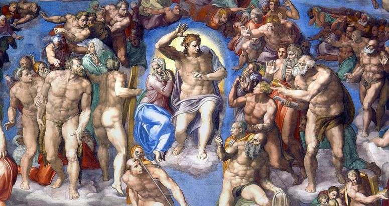 Описание картины Образ Христа на фреске Страшный Суд   Микеланджело Буонарроти