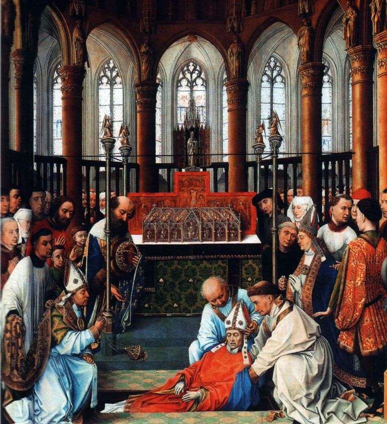 Описание картины Обретение мощей Святого Губерта   Рогир ван дер Вейден