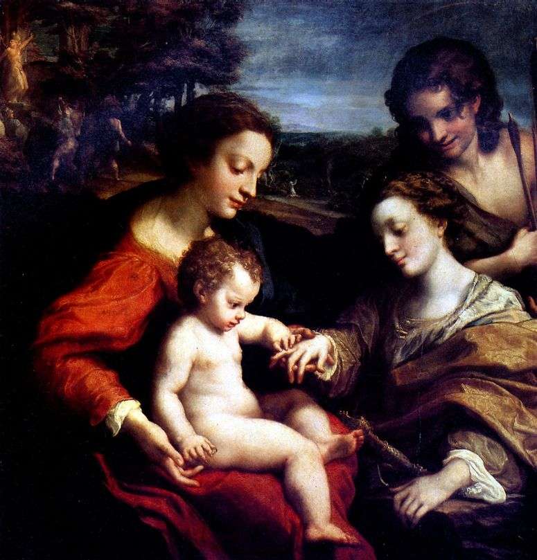 Описание картины Обручение святой Екатерины   Корреджо (Антонио Аллегри)