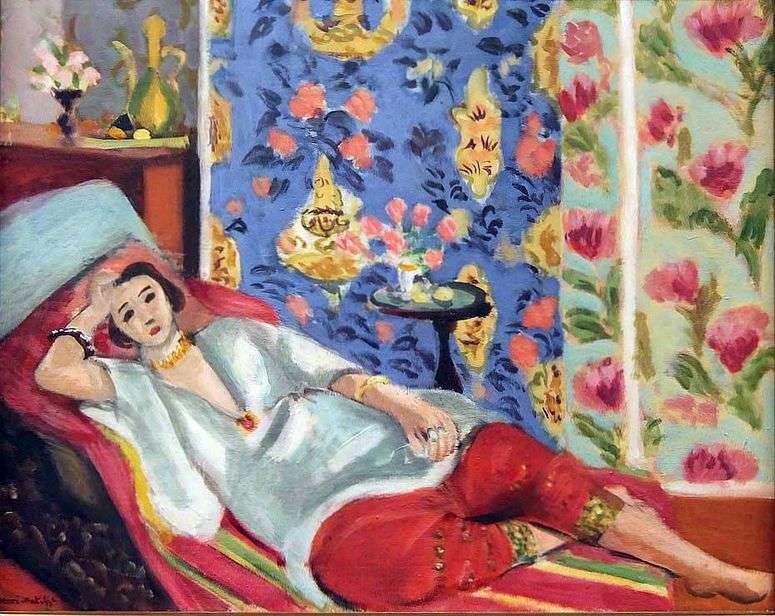 Описание картины Одалиска в красных шальварах   Анри Матисс