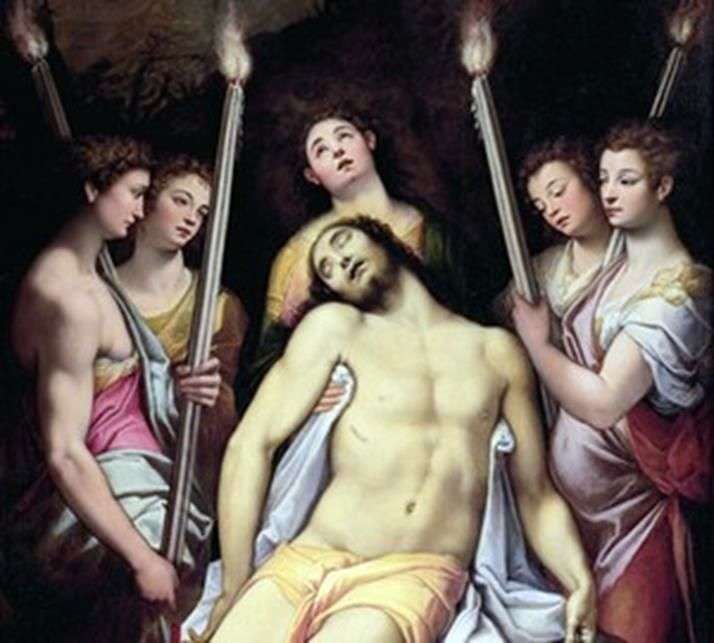 Описание картины Оплакивание Христа ангелами   Федерико Дзуккари