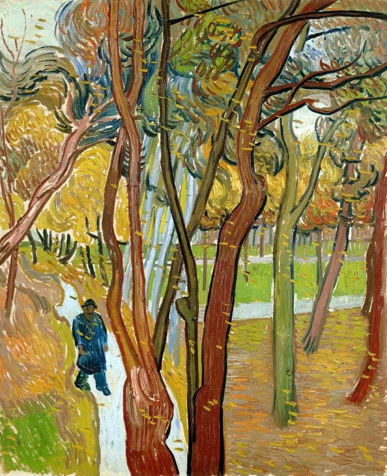 Описание картины Осенний листопад, прогулка   Винсент Ван Гог