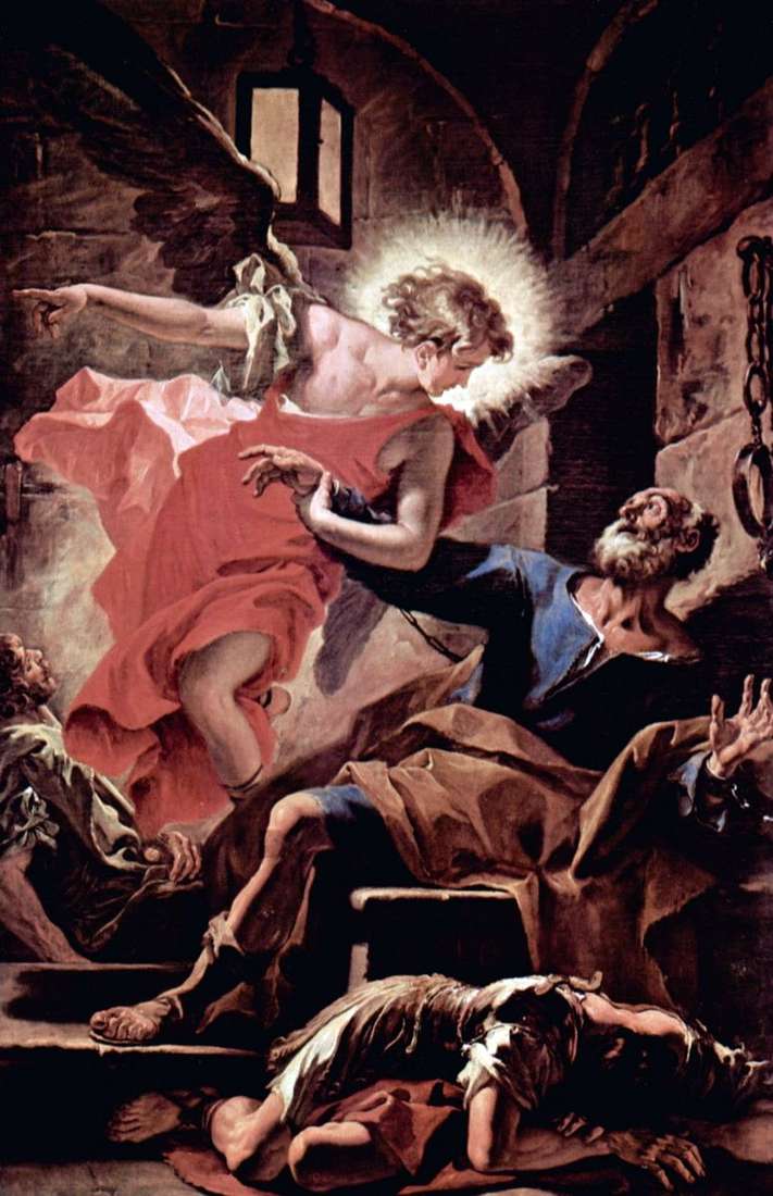 Описание картины Освобождение апостола Петра ангелом   Себастьяно Риччи