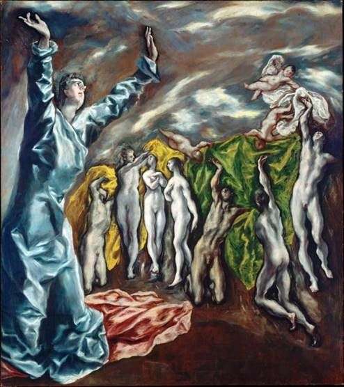 Описание картины Открытие пятой печати   Эль Греко