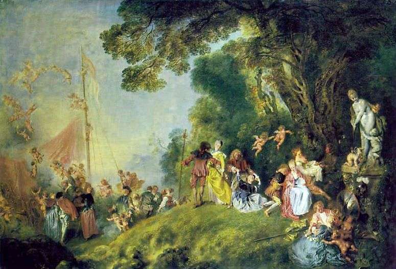 Описание картины Паломничество на остров Киферу   Жан Антуан Ватто