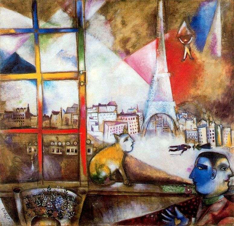 Описание картины Париж из окна   Марк Шагал