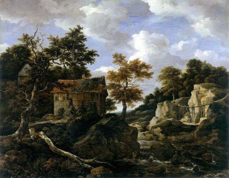Описание картины Пейзаж на закате   Якоб ван Рейсдал
