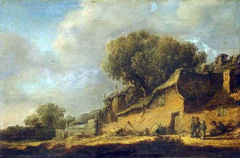 Описание картины Пейзаж с крестьянской хижиной   Ян ван Гойен