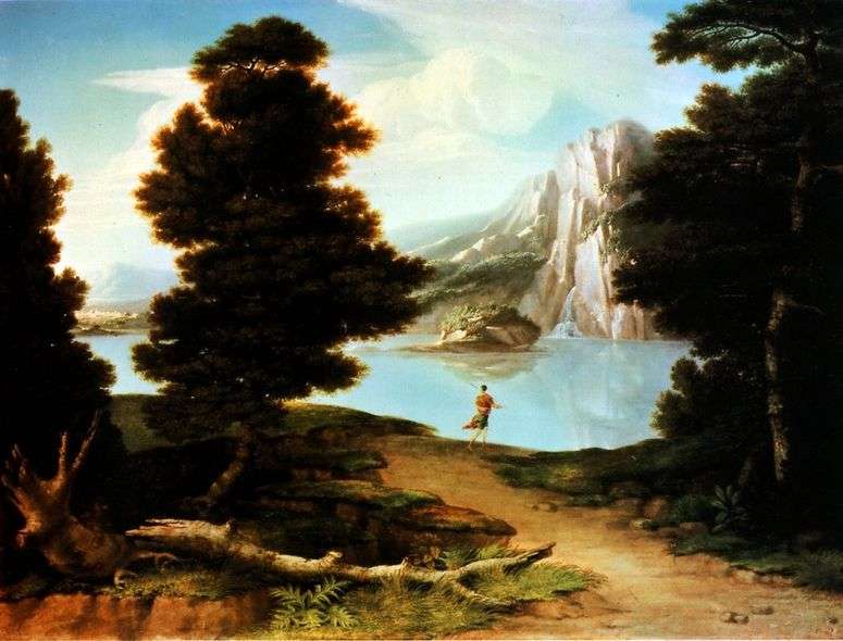 Описание картины Пейзаж с озером   Олстон Вашингтон