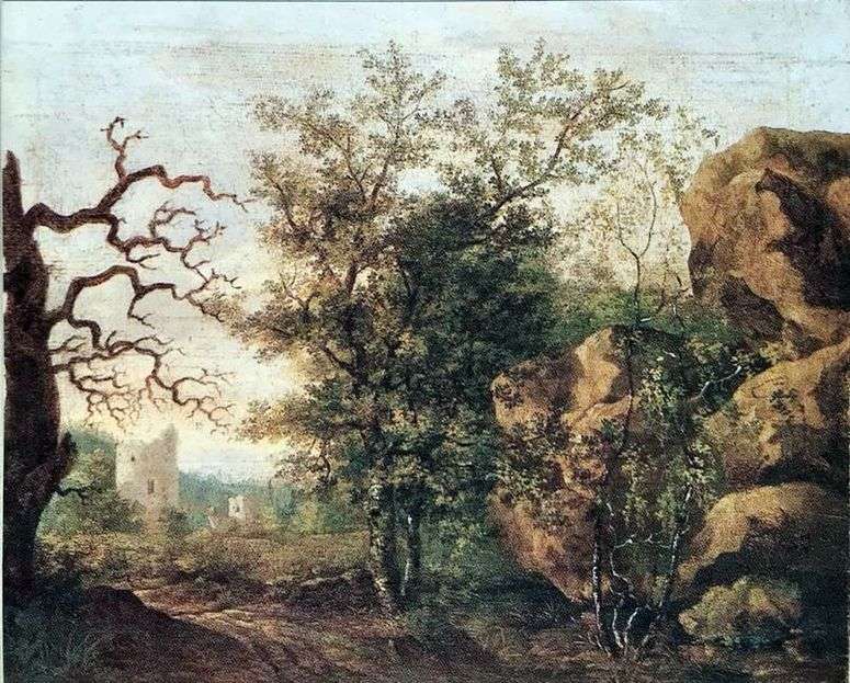 Описание картины Пейзаж с засохшим деревом   Каспар Давид Фридрих