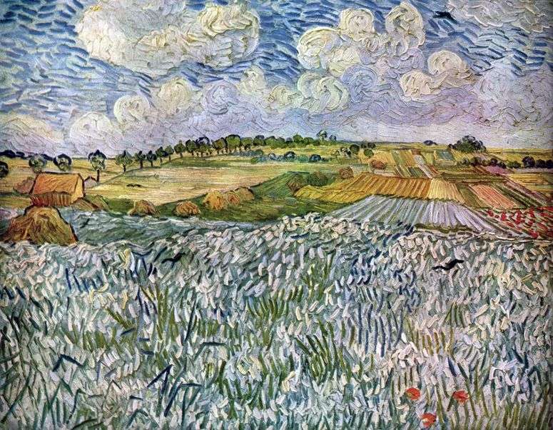 Описание картины Пейзаж возле Овер: пшеничные поля   Винсент Ван Гог