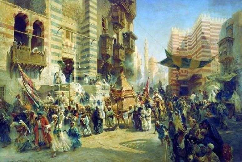 Описание картины Перенесение священного ковра в Каире   Константин Егорович Маковский