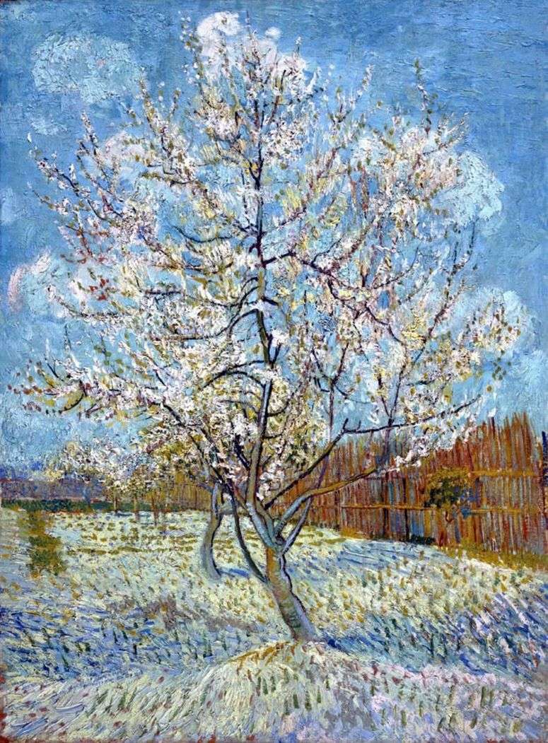 Описание картины Персиковое дерево в цвету   Винсент Ван Гог
