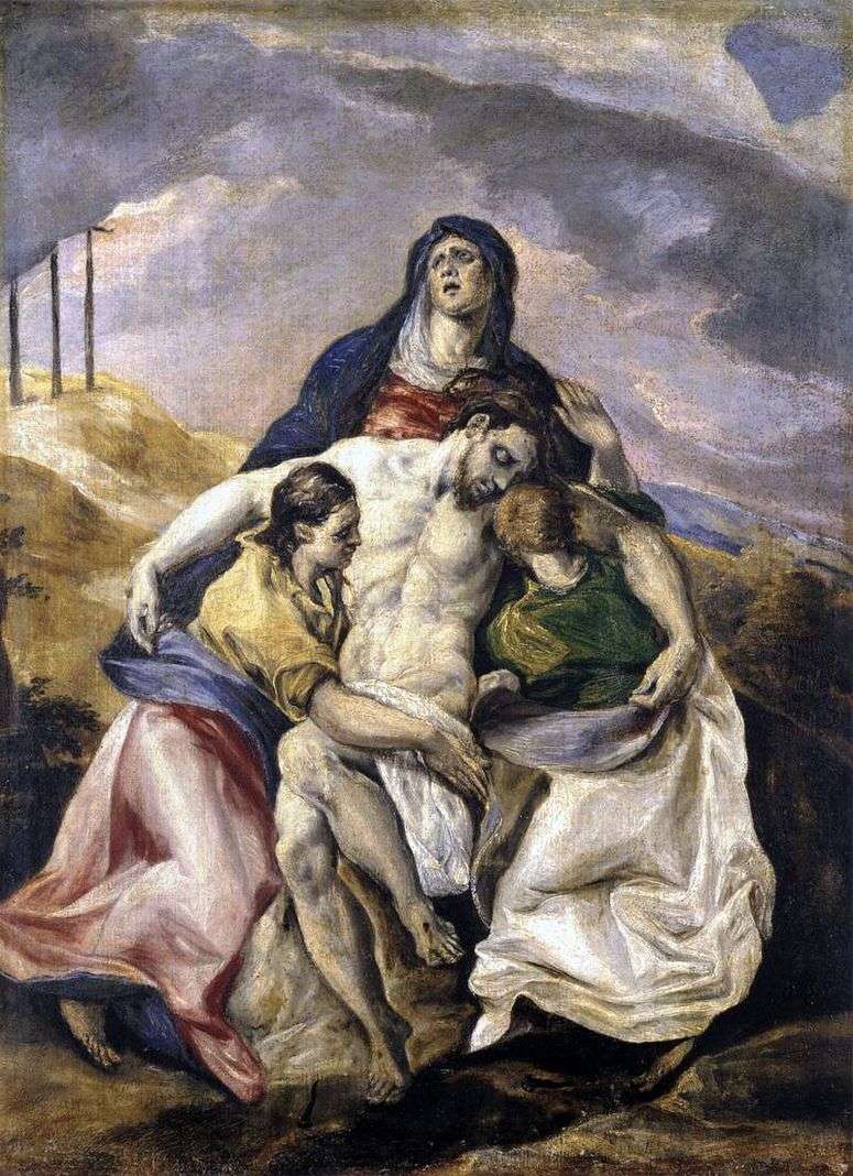 Описание картины Пьета, или Оплакивание Христа   Эль Греко