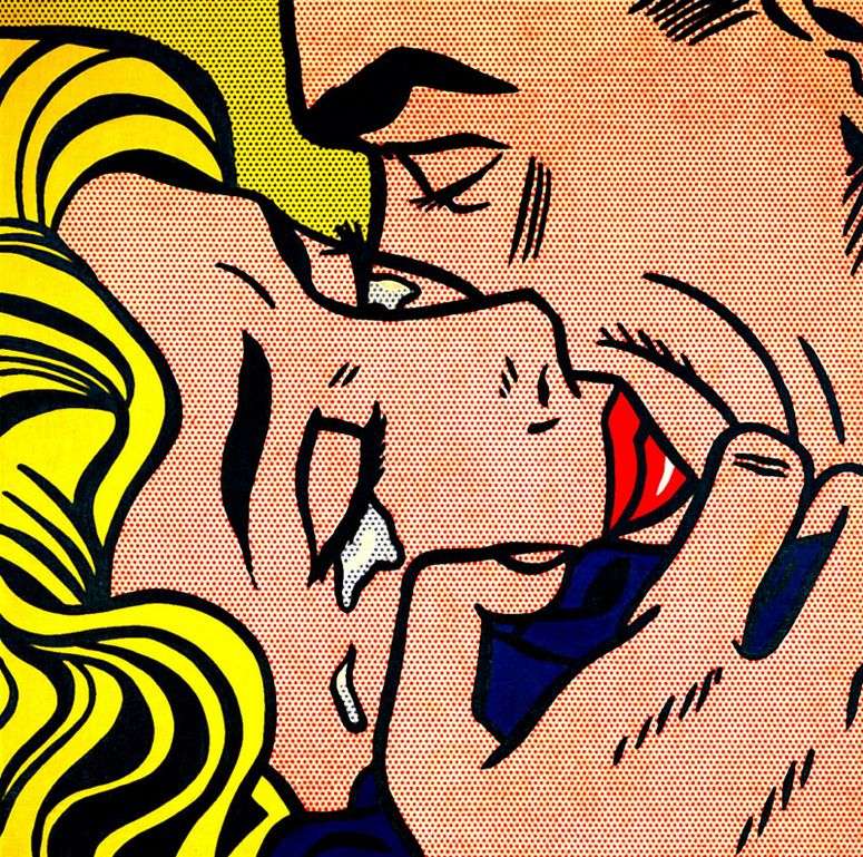 Описание картины Поцелуй   Рой Лихтенштейн