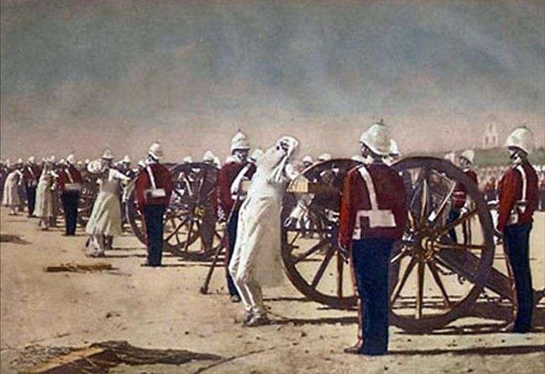 Описание картины Подавление индийского восстания англичанами   Василий Верещагин