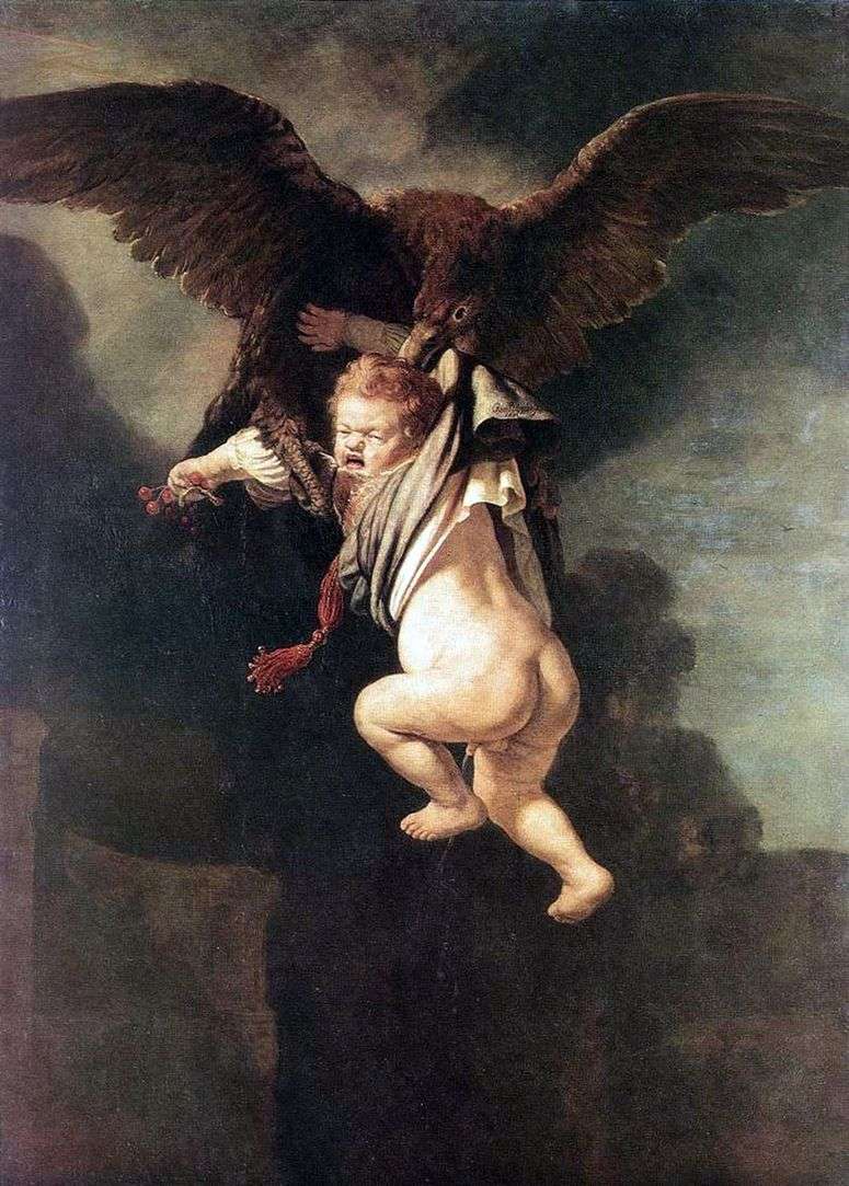 Описание картины Похищение Ганимеда (Ганимед в когтях орла)   Рембрандт Харменс Ван Рейн