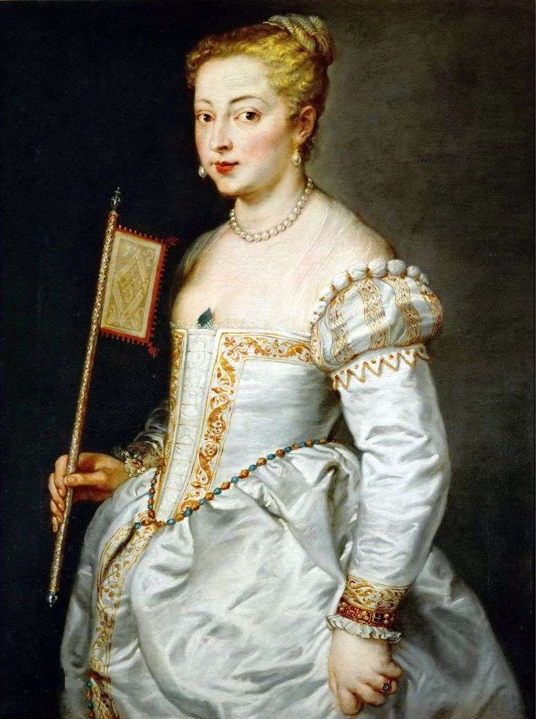 Описание картины Портрет дамы в белом платье   Тициан Вечеллио