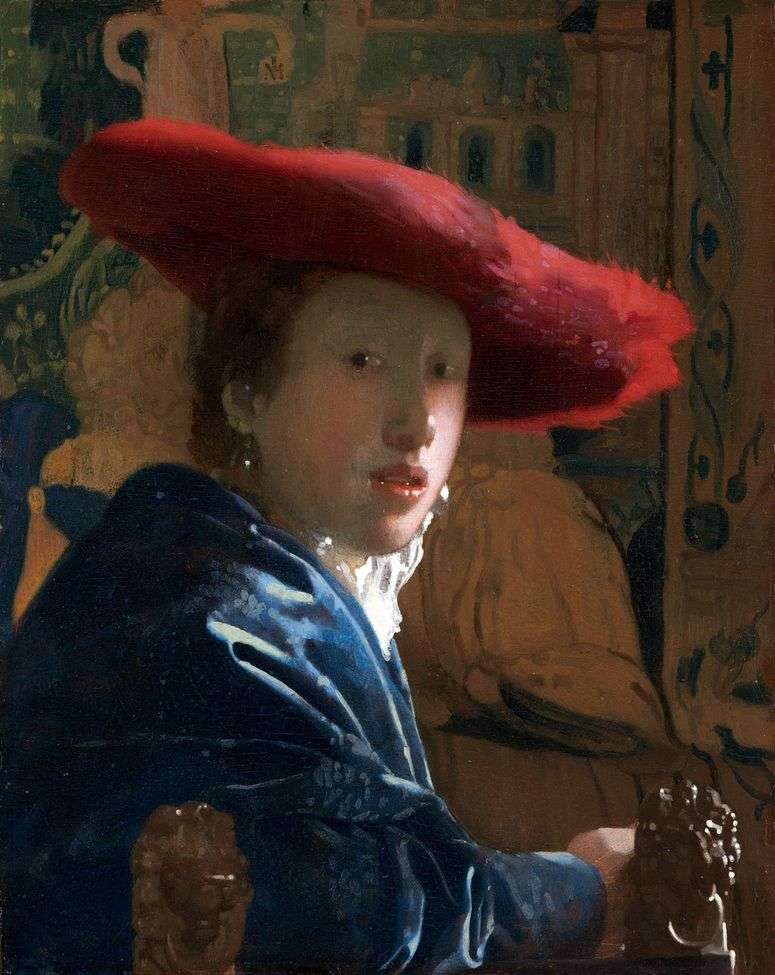 Описание картины Портрет девушки в красном уборе   Ян Вермеер