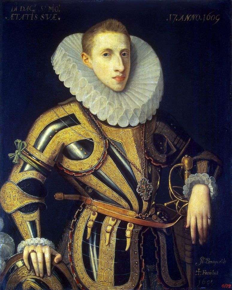 Описание картины Портрет Диего де Вильямайора   Хуан Пантоха де ла Крус