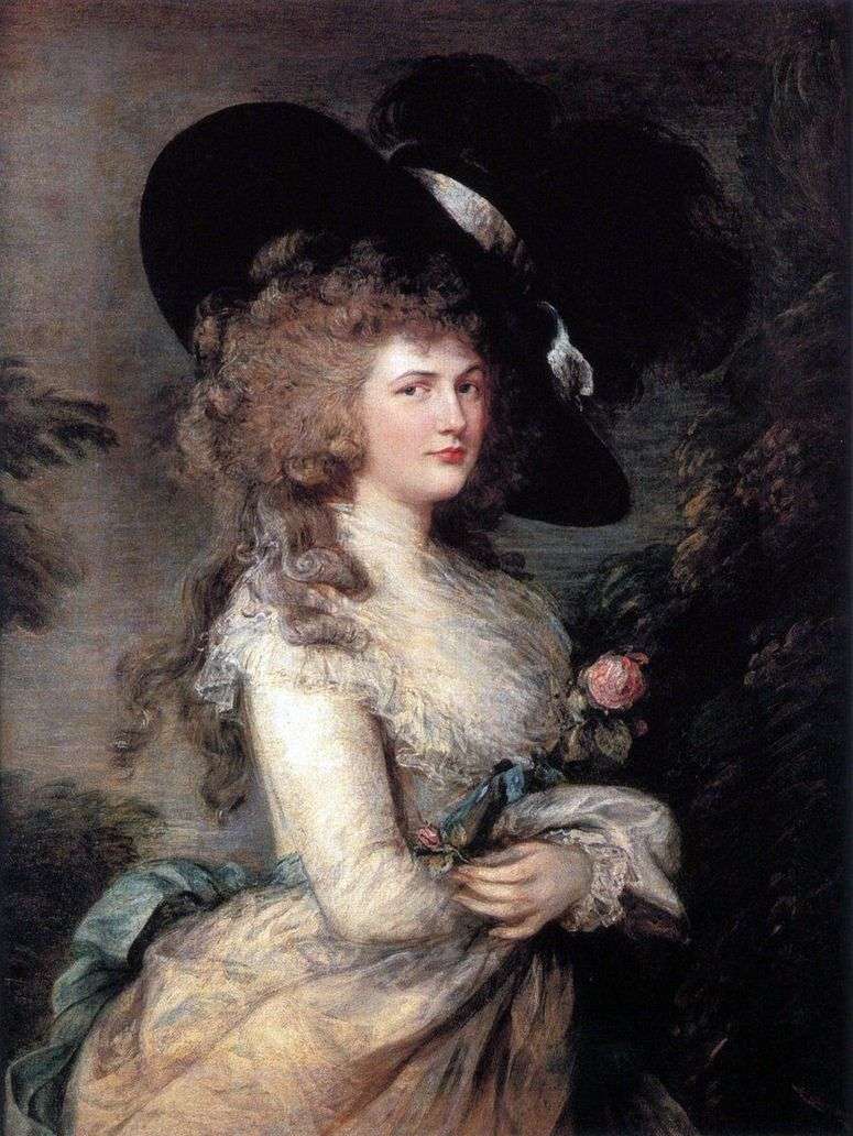 Описание картины Портрет Джорджианы, герцогини Девонширской   Томас Гейнсборо