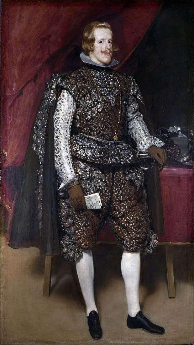 Описание картины Портрет Филиппа IV в коричневом с серебром костюме   Диего Веласкес