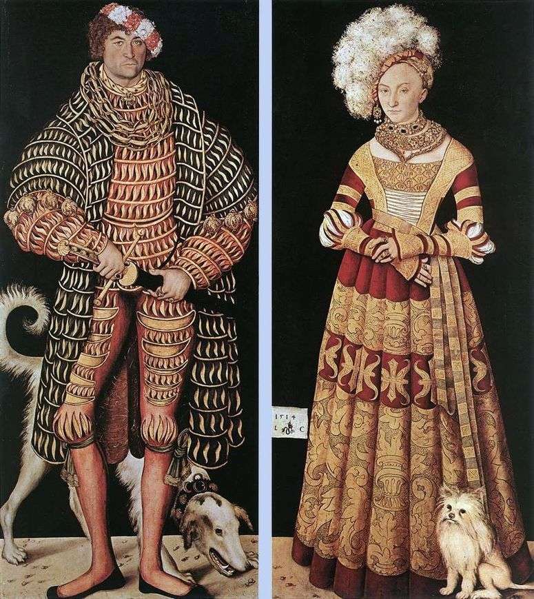 Описание картины Портрет герцога Генриха Благочестивого и его жены Катерины Мекленбургской   Лукас Кранах