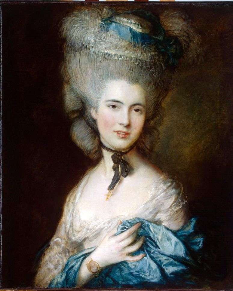 Описание картины Портрет герцогини де Боуфорт (Дама в голубом)   Томас Гейнсборо