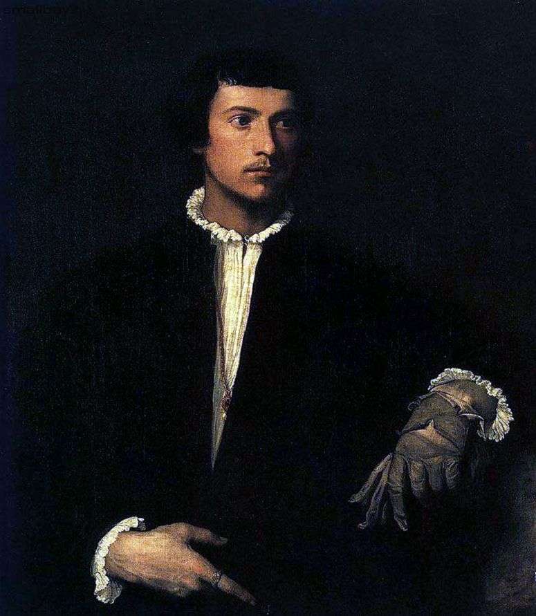 Описание картины Портрет юноши с разорванной перчаткой   Тициан Вечеллио