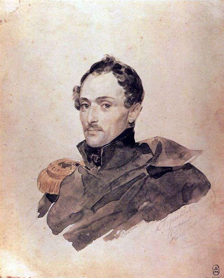 Описание картины Портрет капитана Б. Костецкого   Карл Брюллов