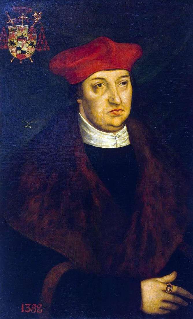 Описание картины Портрет кардинала Альбрехта Бранденбургского   Лукас Кранах