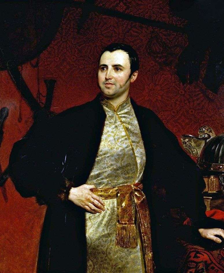 Описание картины Портрет князя М. А. Оболенского   Карл Брюллов