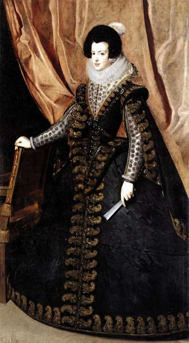 Описание картины Портрет королевы Изабеллы Бурбонской   Диего Веласкес