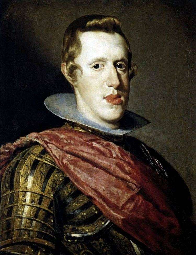 Описание картины Портрет короля Испании Филиппа IV в доспехах   Диего Веласкес