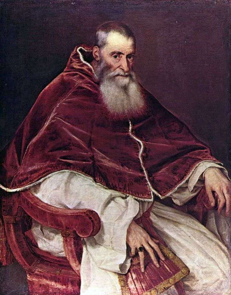 Описание картины Портрет Павла III   Тициан Вечеллио