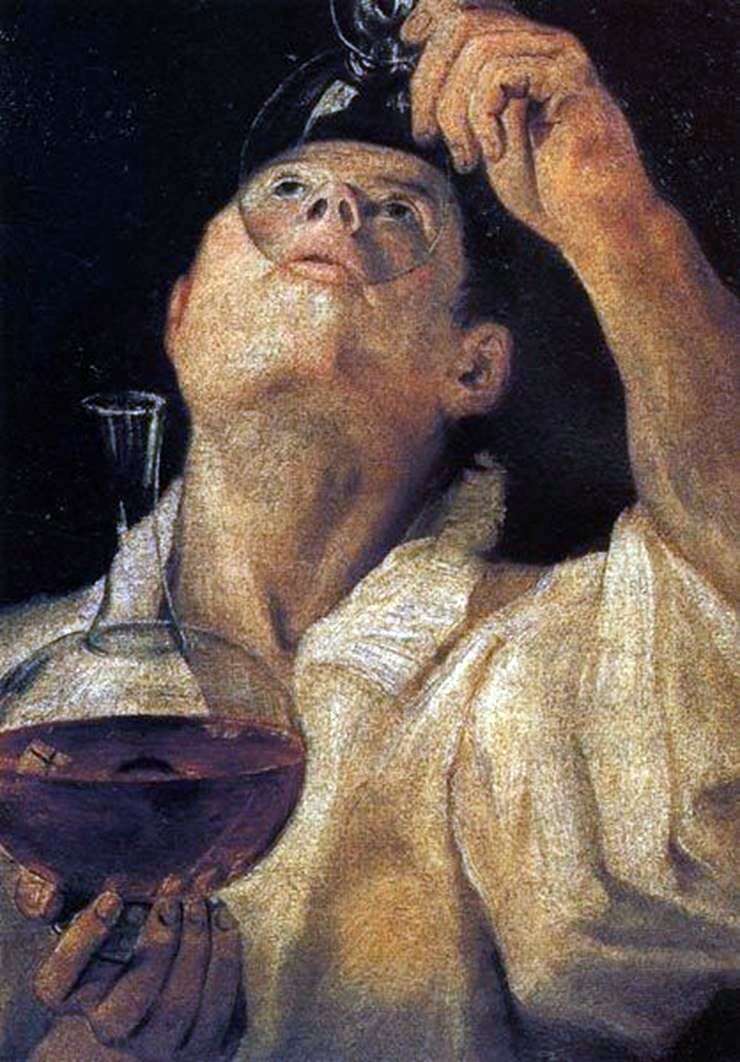 Описание картины Портрет пьющего юноши   Аннибале Карраччи