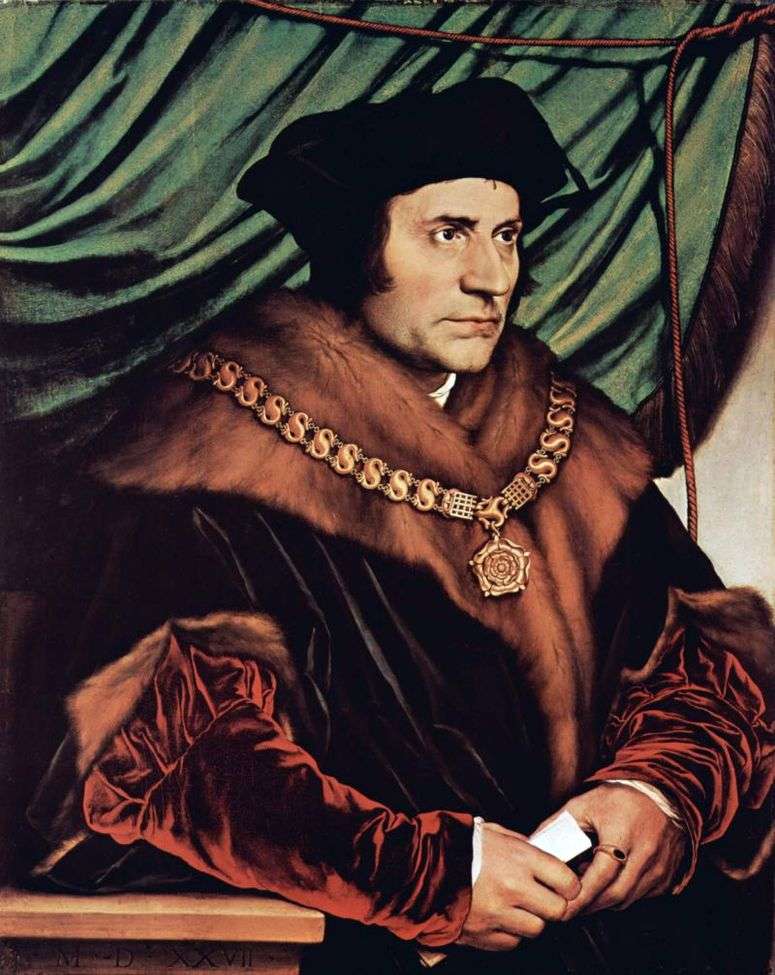 Описание картины Портрет сэра Томаса Мора   Ганс Гольбейн
