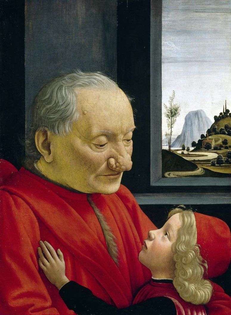 Описание картины Портрет старика с внуком   Доменико Гирландайо