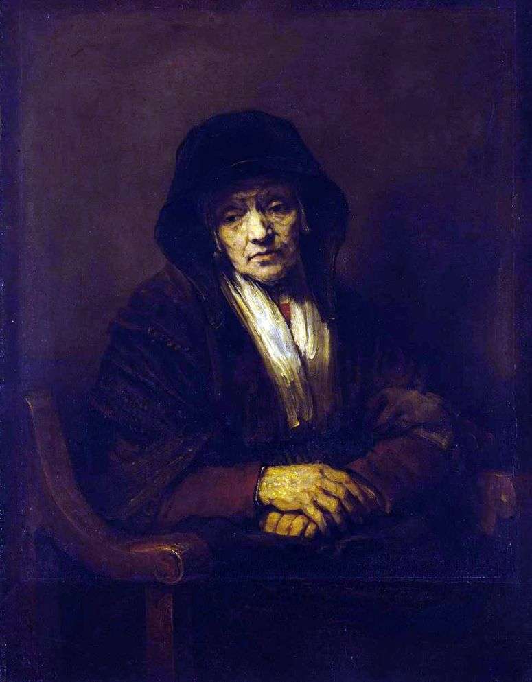 Описание картины Портрет старухи   Рембрандт Харменс Ван Рейн
