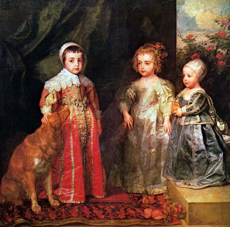 Описание картины Портрет трех старших детей Карла I   Энтони Ван Дейк