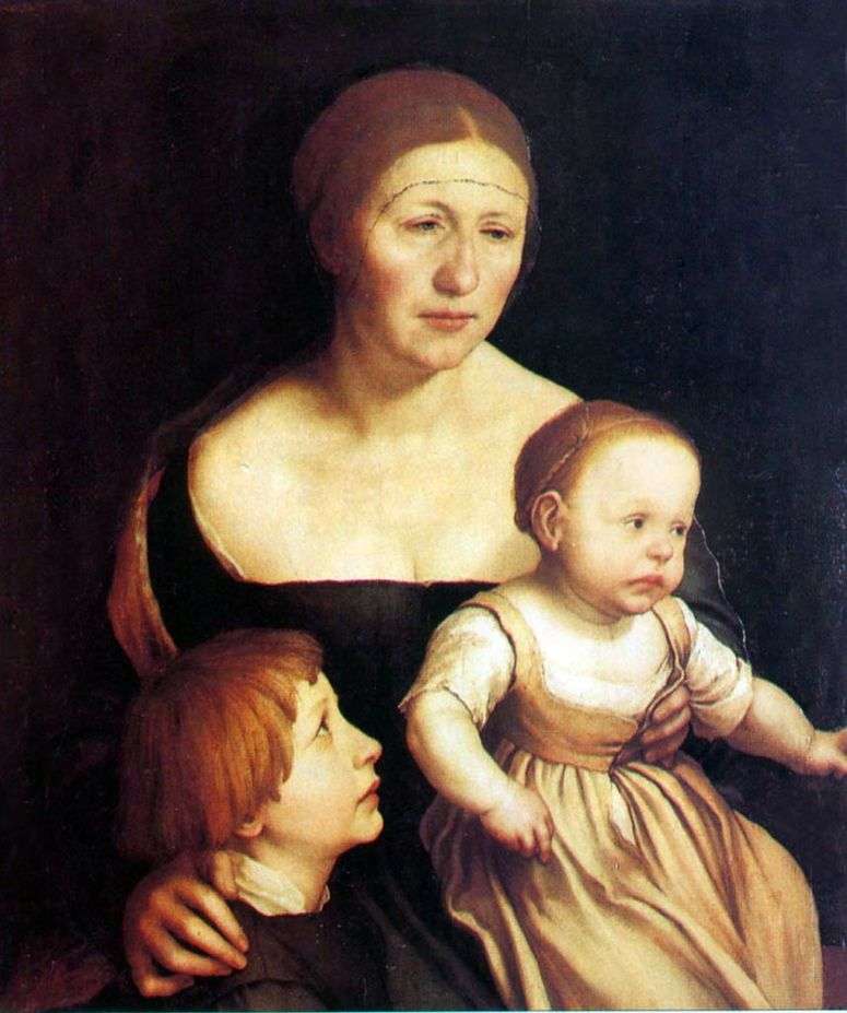 Описание картины Портрет жены и детей   Ганс Гольбейн
