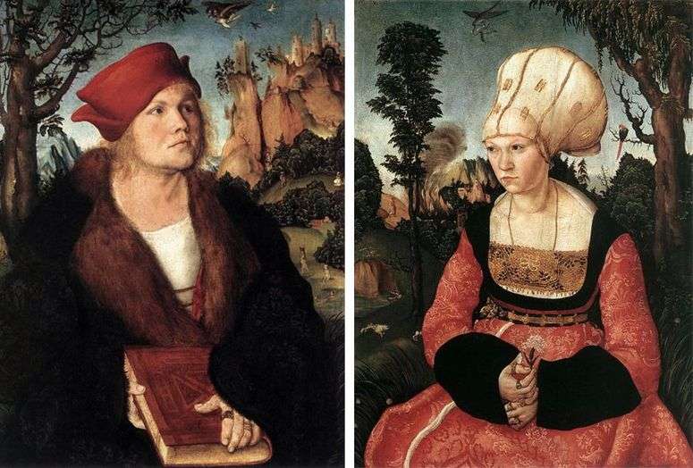 Описание картины Портреты Иоганнеса Куспиниана и его жены   Лукас Кранах