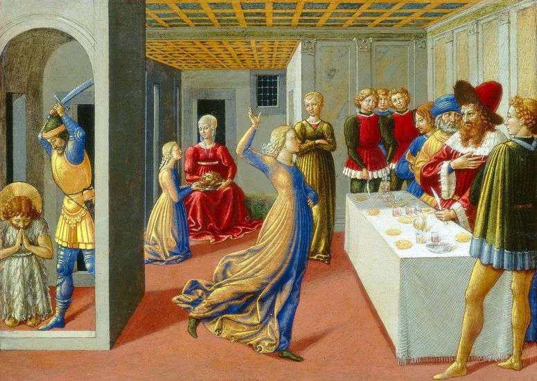 Описание картины Праздник Ирода и усекновение главы Иоанна Крестителя   Беноццо Гоццоли